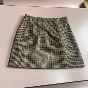 MANGO Houndstooth Mini Skirt US 2